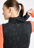 Firecracker Insulated Running Vest, packable hood