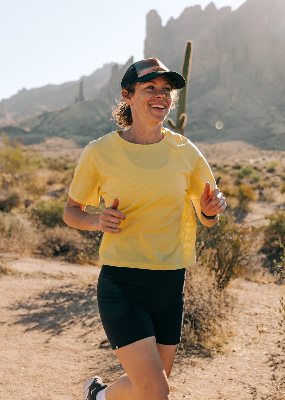 Flyout Boxy Short Sleeve in Saffron Yellow