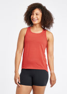 Flyout Racerback Running Tank in Cardinal Red, front view