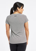 Flyout Short Sleeve in Black/White, back view