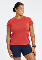 Flyout Short Sleeve in Cardinal Red, front view