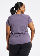 Flyout Short Sleeve in Twilight Purple, back