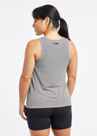 Flyout Trail Running Tank in Black/White, back view