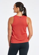 Flyout Trail Running Tank in Cardinal Red, back view