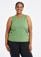 Flyout Trail Running Tank in green, front