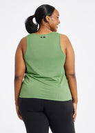 Flyout Trail Running Tank in green, back