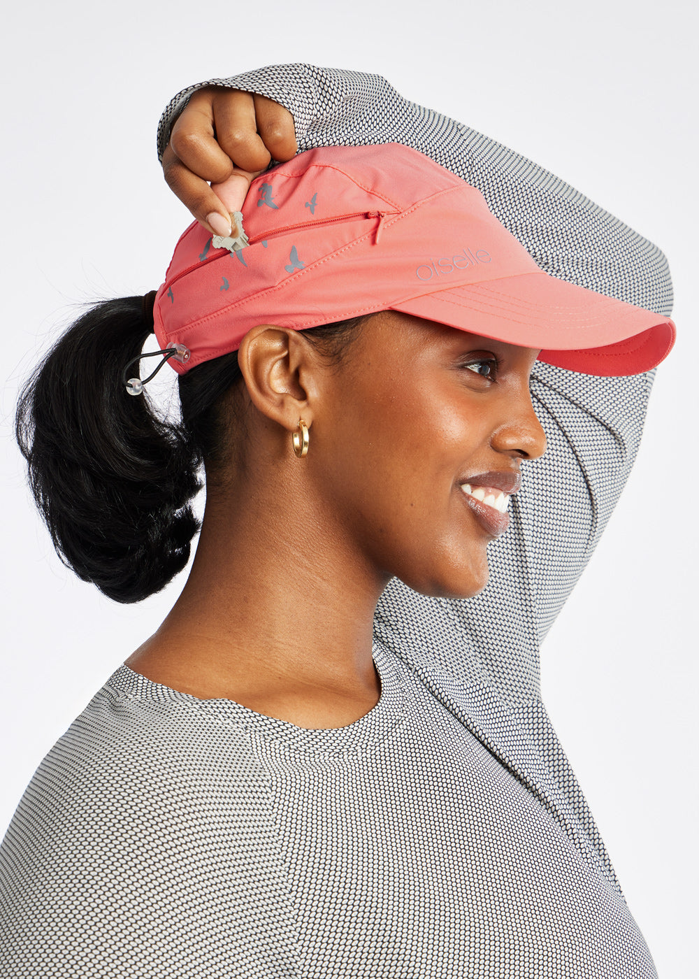 Foldable Roga Running Cap in Alpenglow, view 2