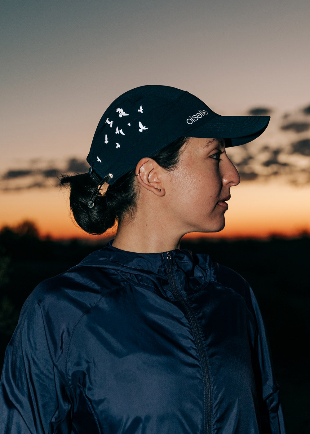 Foldable Roga Running Cap in Ink Blue