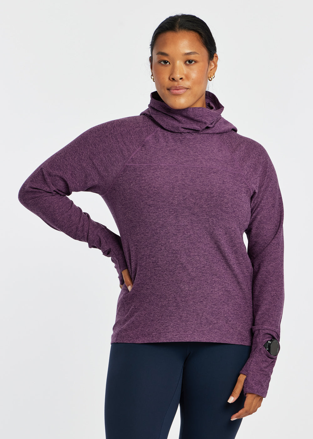 Hoodie with high neck sale